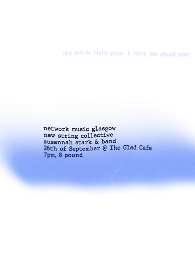 Network Music Glasgow + New String Collective + Susannah Stark & Band
