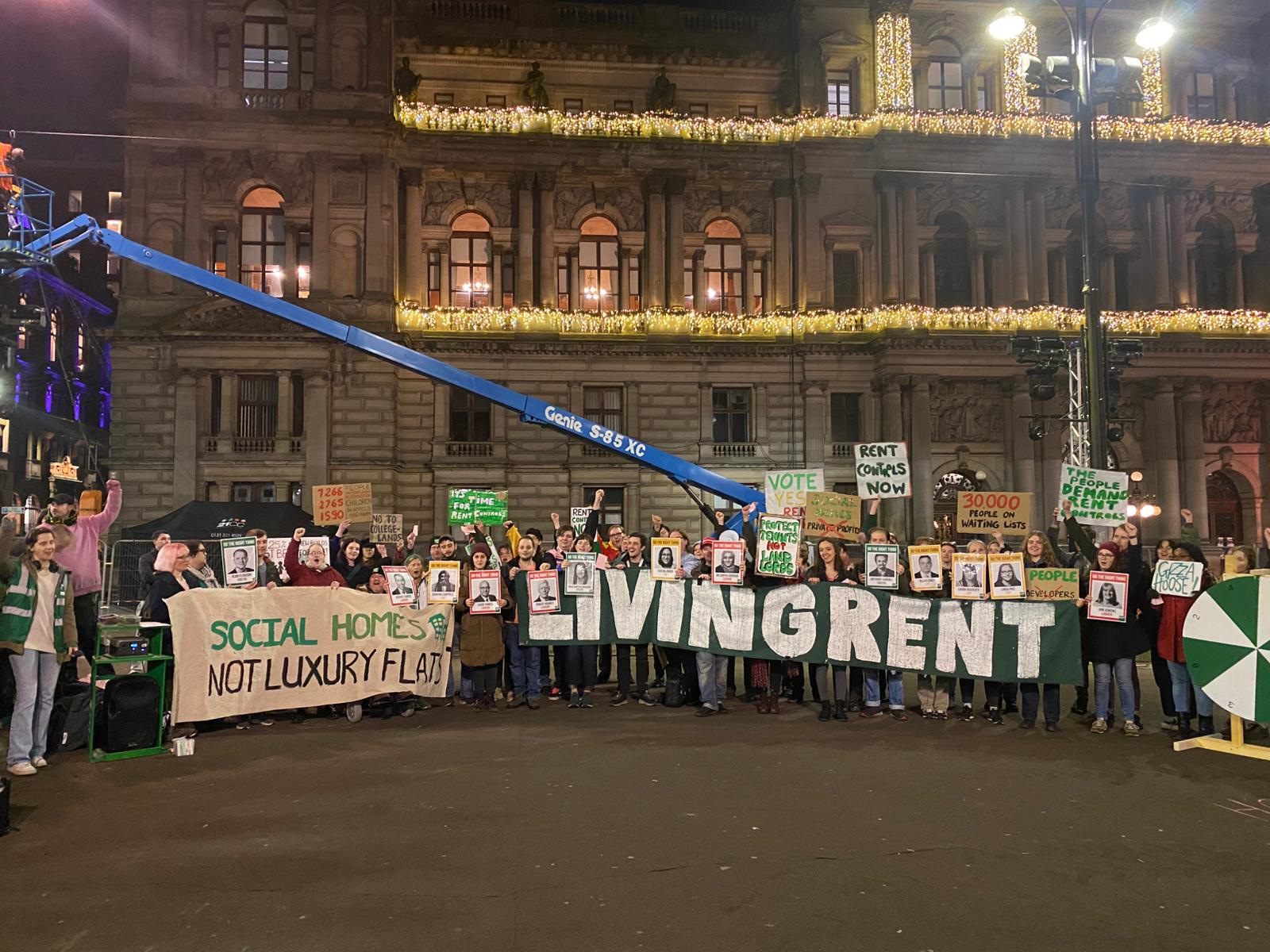 Rally against Rent Increases in Water Row at Govan Cross (opposite the ...