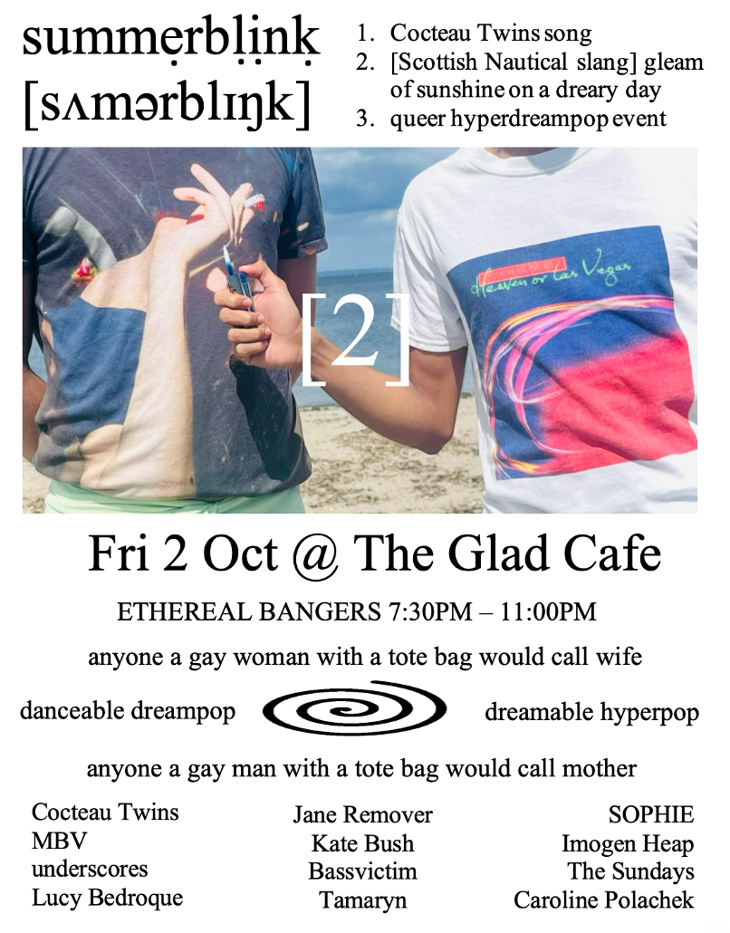 summerblink [2] ☆ queer hyper/dreampop event