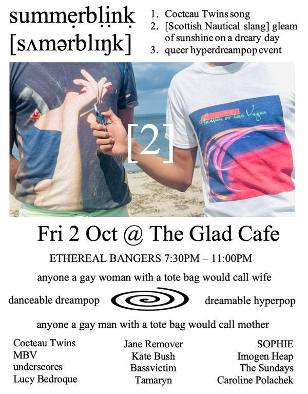 summerblink [2] ☆ queer hyper/dreampop event