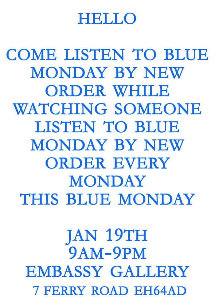 I listen to Blue Monday every Monday 
