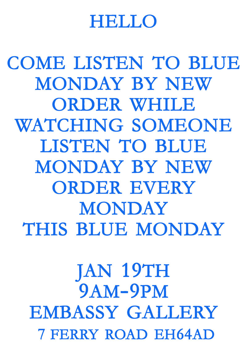 I listen to Blue Monday every Monday 