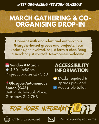 ION Glasgow March Gathering & Co-Organising Drop-In