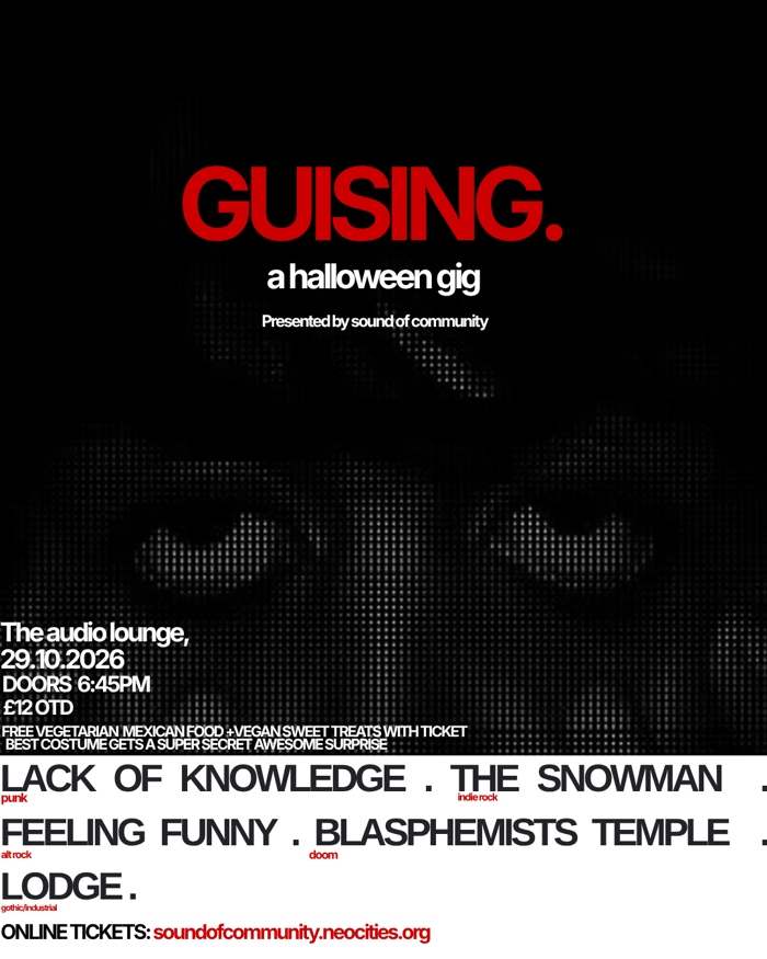 2026-10-29 Lack of Knowledge, The Snowman, Blasphemists Temple, Feeling Funny, Lodge