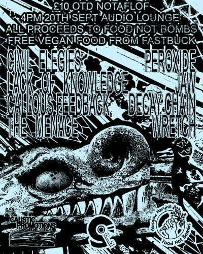 Civil Elegies, Peroxide, Jaw, Lack of Knowledge, Callous Feedback, Decay Chain, The Menace, Wretch