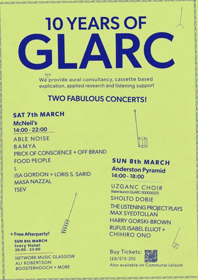 GLARC 10 - Day 1 - Able Noise  / Bamya  / Food People /  Isa Gordon & Loris S. Sarid / Masa Nazzal / L / tsev - SOLD OUT 