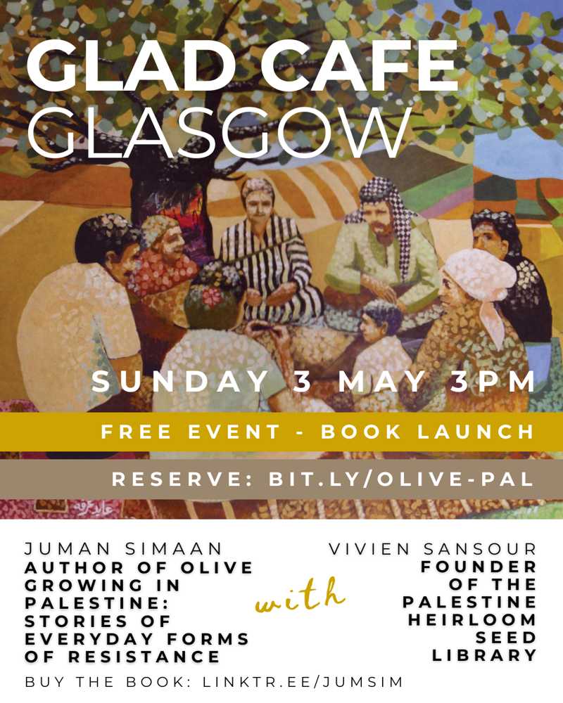 2026-05-03 Book launch: Olive Growin in Palestine: Everyday Forms of Resistance