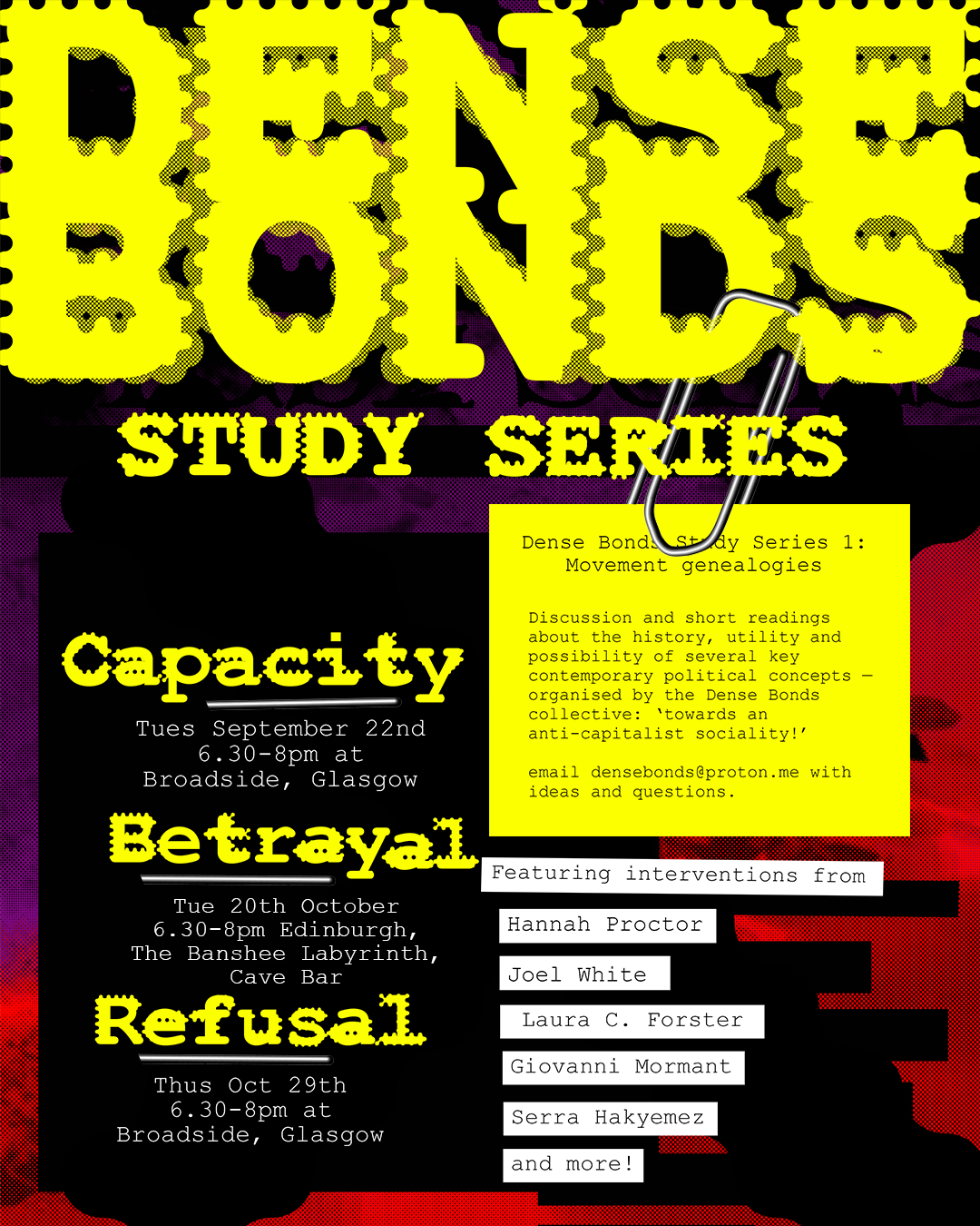 Dense Bonds Study Series: Betrayal