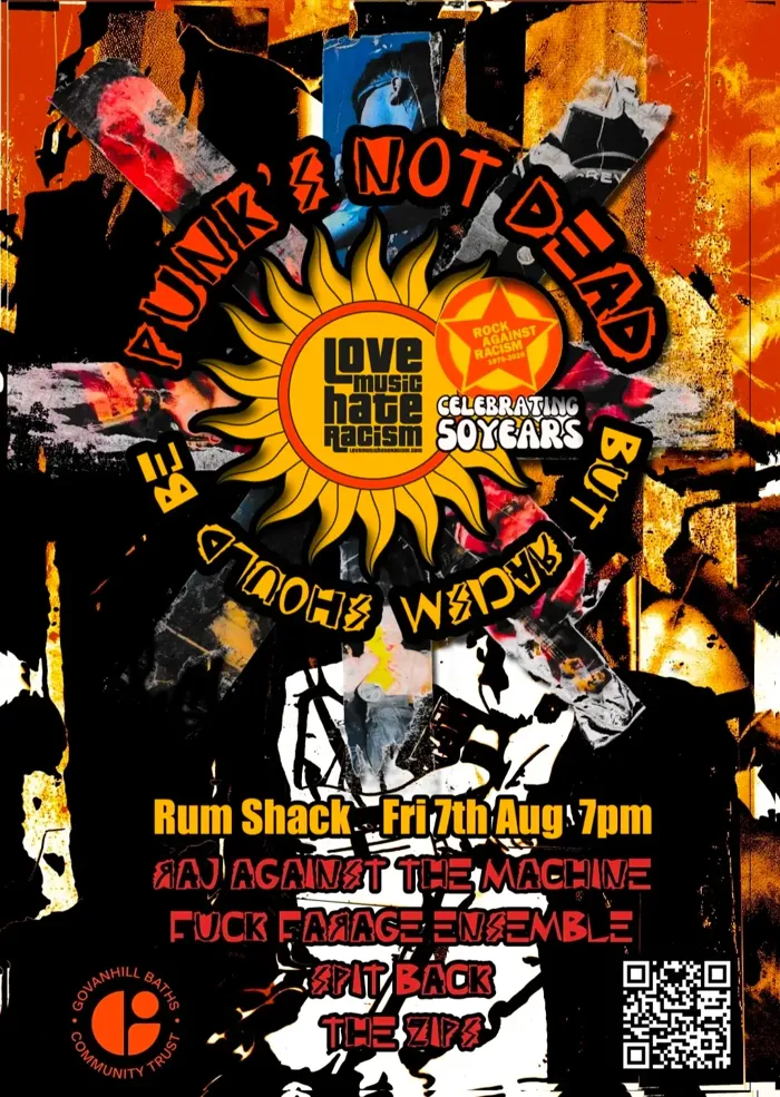 2026-08-07 Love Punk Hate Racism // SpitBack // The Zips // F*ck Nigel Farage Ensemble // Raj Against The Machine