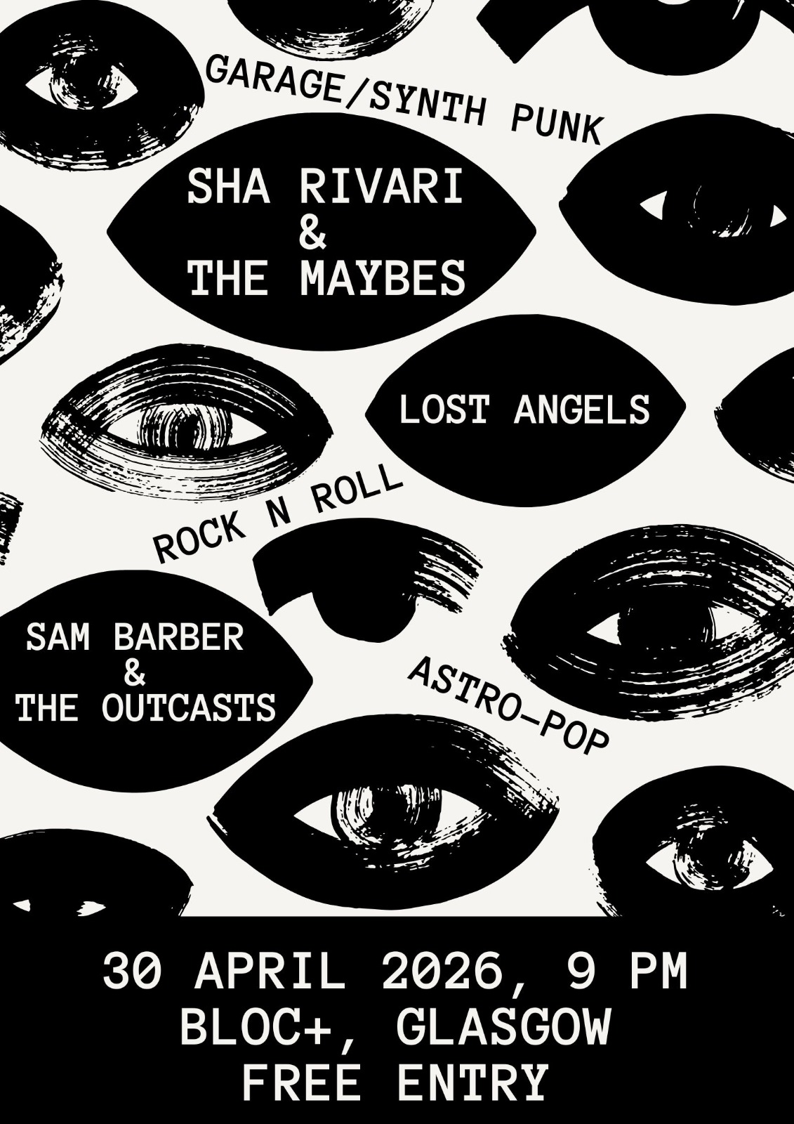Sha Rivari & The Maybes/Lost Angels/Sam Barber & The Outcasts