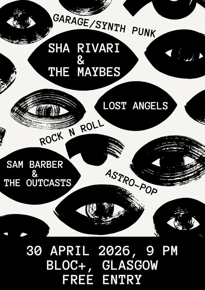 2026-04-30 Sha Rivari & The Maybes/Lost Angels/Sam Barber & The Outcasts