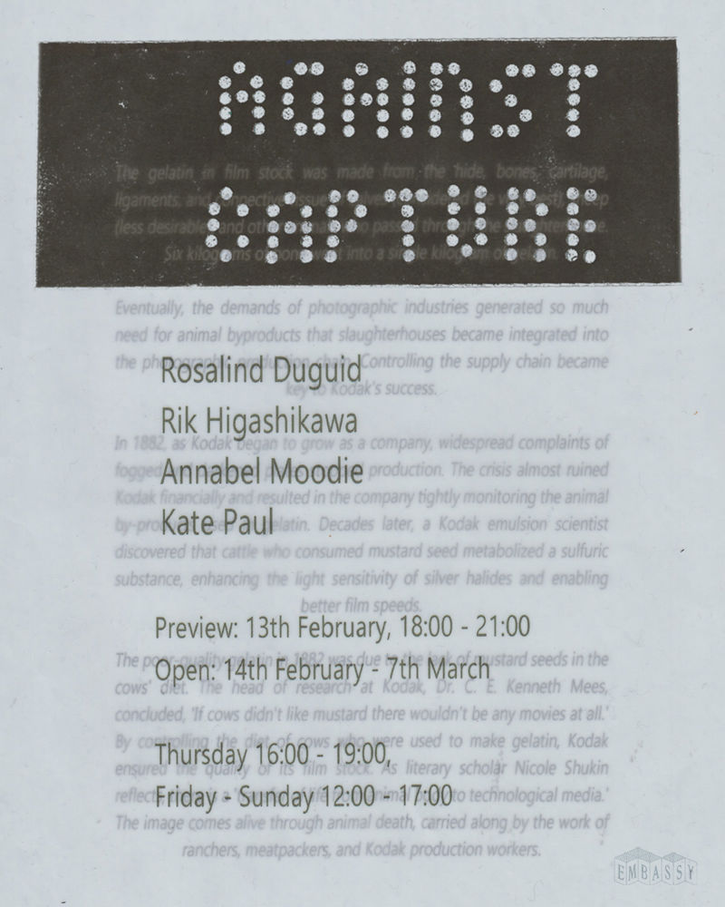 2026-02-13 Against Capture w/Rosalind Duguid, Rik Higashikawa, Annabel Moodie and Kate Paul.